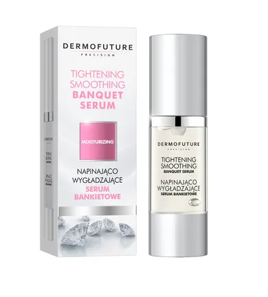 Dermofuture, Moisturizing Tightening Smoothing Banquet Serum, napinająco-wygładzające serum bankietowe do twarzy, 30 ml