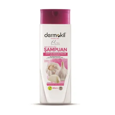 Dermokil, Natural Hair, szampon do włosów osłabionych, Garlic, 400 ml