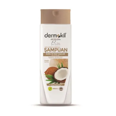 Dermokil, Natural Hair, szampon do włosów suchych, Coconut, 400 ml