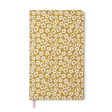 Designworks Ink, Journal, notatnik, 128 kartek, linia, Ochre Groovy Floral, 1 szt.