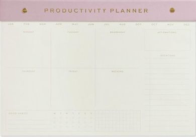 Designworks Ink, notatnik na biurko, lilac, Productivity Planner