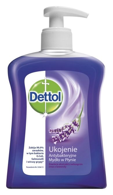 Dettol, Ukojenie, antybakteryjne mydło w płynie, z pompką, 250 ml