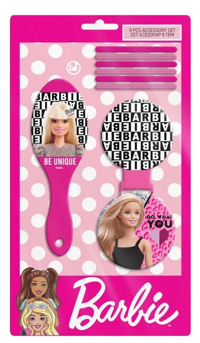 Diakakis, Barbie, zestaw do włosów, 8 elementów