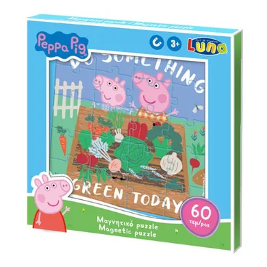 Diakakis, Świnka Peppa, puzzle magnetyczne, 60 elementów