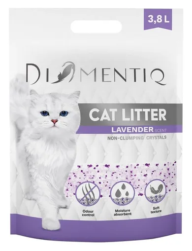 Diamentiq, żwirek, niezbrylający, Lavender, 3,8l
