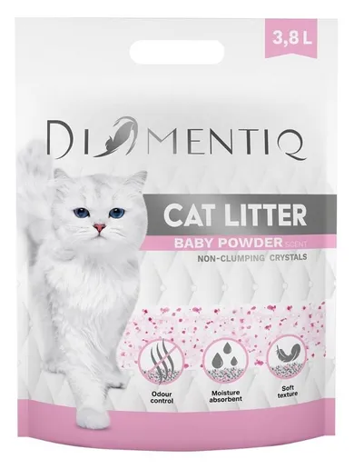 Diamentiq, żwirek, niezbrylający, Micro Babypowder, 3,8l