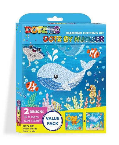 Diamond Dotz by number, diamentowa mozaika, Under the sea, 2 obrazki