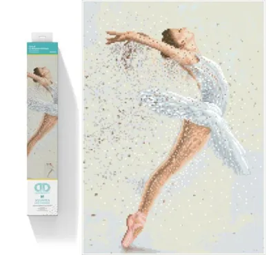 Diamond Dotz, diamentowa mozaika, Baletnica, Give all, 45-59,5 cm