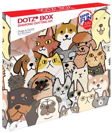 Diamond Dotz, diamentowa mozaika, Dogs & Dotz
