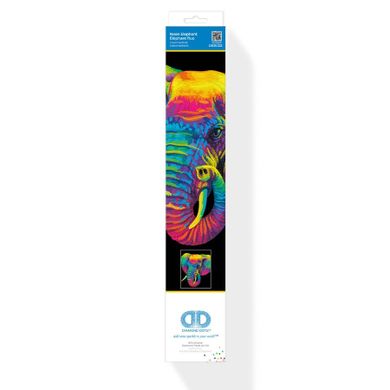 Diamond Dotz, diamentowa mozaika, flokowana, Neon Elephant