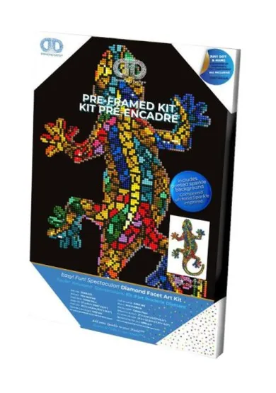 Diamond Dotz, diamentowa mozaika, Gekko paua Jaszczurka, 29-43 cm