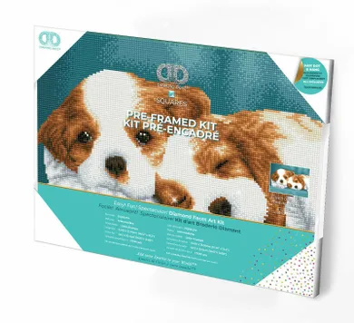 Diamond Dotz, diamentowa mozaika, Little Champs Dwa szczeniaki, 43-33 cm