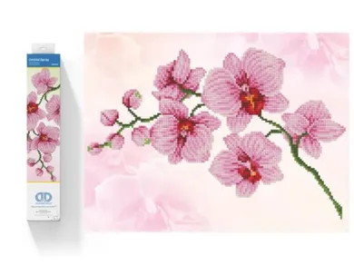 Diamond Dotz, diamentowa mozaika, Orchidea, 49-39 cm