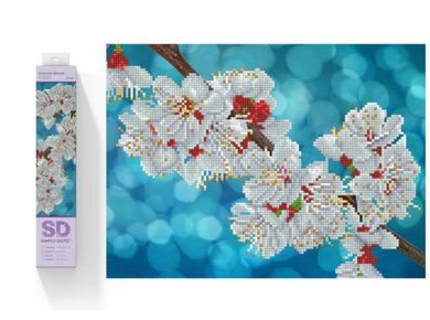 Diamond Dotz, diamentowa mozaika, Orientalny kwiat, 37-27 cm