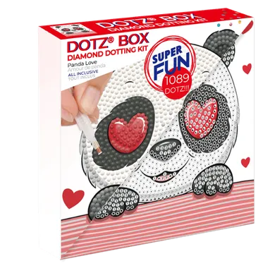 Diamond Dotz, diamentowa mozaika, Panda love