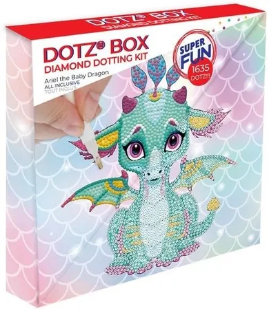 Diamond Dotz, haft diamentowy, Ariel The Baby Dragon