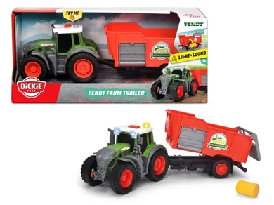 Dickie, Farm, Traktor Fendt z przyczepą, 26 cm