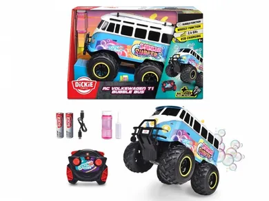 Dickie, RC Volkswagen T1, Bubble Bus, pojazd zdalnie sterowany z bańkami mydlanymi, 30 cm