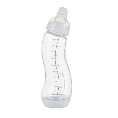 Difrax, butelka S, antykolkowa, szklana, biała, 250 ml