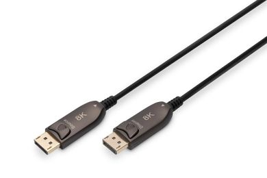 Digitus, kabel, displayport, 1.4, hybrydowy, czarny, 10m