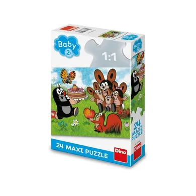 Dino, Baby, Krecik, Urodziny, puzzle, 24 elementy