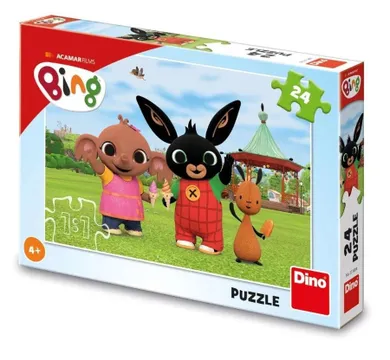Dino, Królik Bing i przyjaciele na lodach, puzzle, 24 elementy
