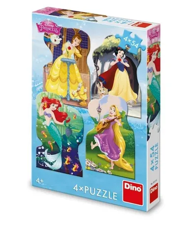 Dino, Księżniczki Disneya, puzzle, 4-54 elementy