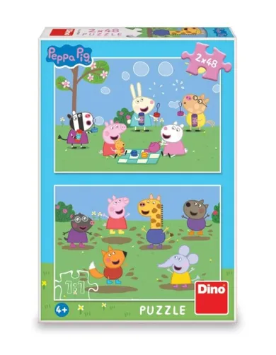 Dino, Świnka Peppa i przyjaciele, puzzle, 2-48 elementów