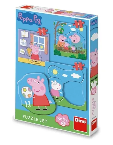 Dino Toys, Baby, Świnka Peppa, puzzle 3w1