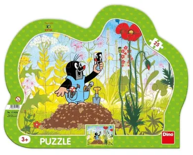 Dino Toys, Krecik i spodenki, puzzle ramkowe, 25 elementów