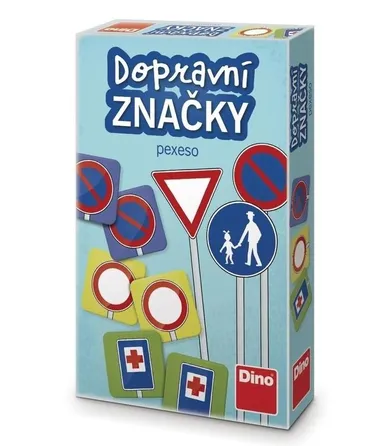 Dino Toys, memory, gra pamięciowa, znaki drogowe, 48 elementów