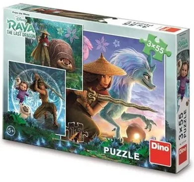 Dino Toys, Raya i ostatni smok, puzzle, 3-55 elementów