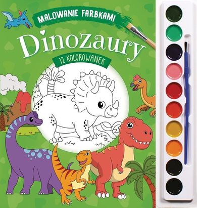 Dinozaury. Malowanie farbkami