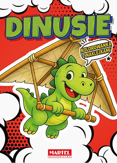 Dinusie. Kolorowanka komiksowa z naklejkami