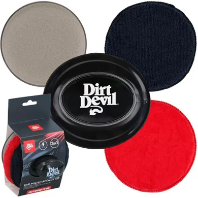 Dirt Devil, zestaw gąbek do polerowania, 12,5 cm, 3 szt.