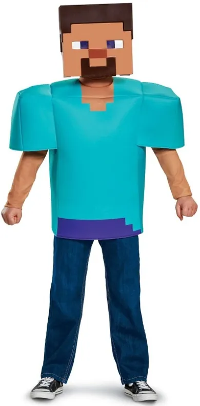 Disguise, Minecraft, Steve, strój dla dzieci, 124-136 cm, 7-8 lat