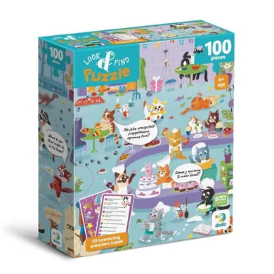 Dodo, Look&Find, Kocia kafejka, puzzle, 100 elementów