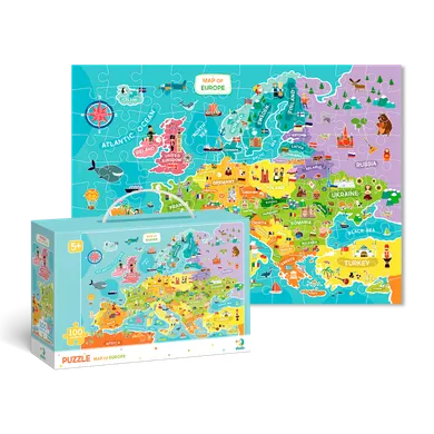 Dodo, Mapa Europy, puzzle, 100 elementów