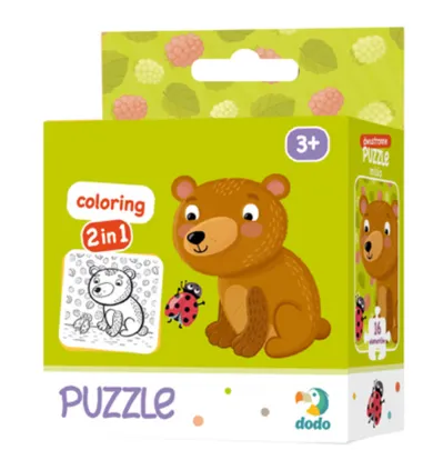 Dodo, puzzle + kolorowanka, Misiek