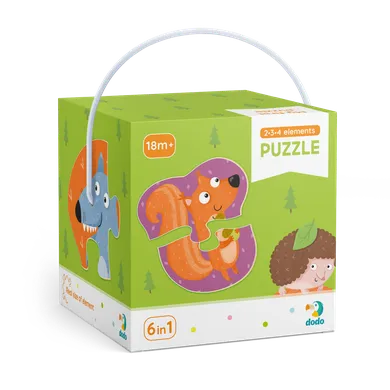 Dodo, puzzle 2-3-4 elementy, Leśne zwierzęta