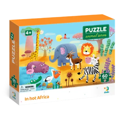 Dodo, puzzle, Biomy, W gorącej Afryce, 60 elementów