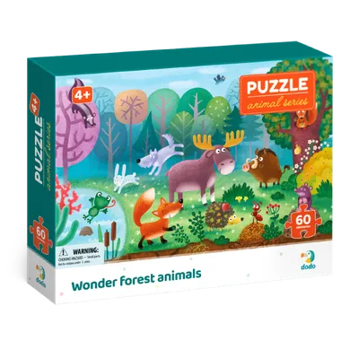 Dodo, puzzle, Biomy, Zwierzęta leśne, 60 elementów