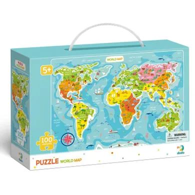 Dodo, puzzle, Mapa Świata, 100 elementów