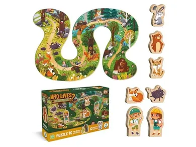 Dodo, Who lives in the forest, puzzle, 16 elementów