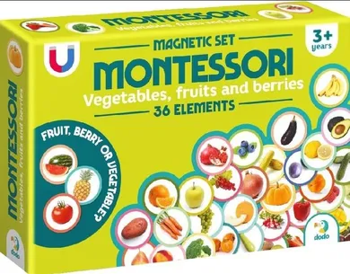 Dodo, zestaw magnetyczny Montessori, Warzywa i owoce