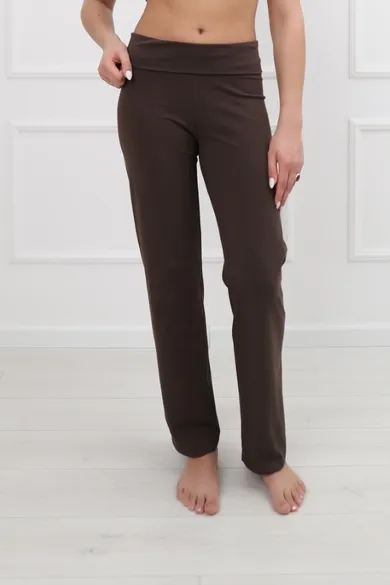 Dół od piżamy damski, brązowy, Inga, Italian Fashion