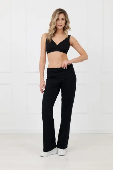 Dół od piżamy damski, czarny, Inga, Italian Fashion