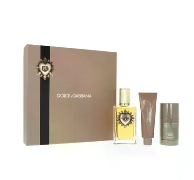 Dolce&Gabbana, Devotion Pour Homme, zestaw: woda perfumowana, 100 ml + żel pod prysznic, 50 ml + dezodorant w sztyfcie, 75g