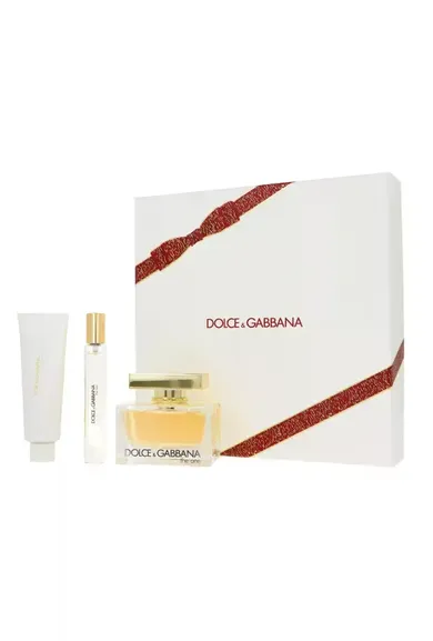 Dolce&Gabbana, The One, zestaw: woda perfumowana, 75 ml + balsam do ciała, 50 ml + woda perfumowana, 10 ml