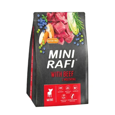 Dolina Noteci, Mini Rafi, wołowina, sucha karma dla psa, 3 kg